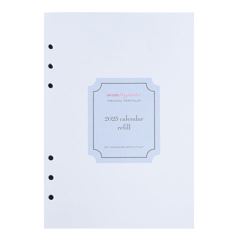 Personal Portfolio Calendar Refills Inserts (January – December 2025)