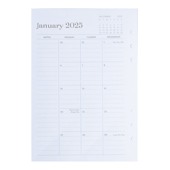 Personal Portfolio Planner Refill Insert (2025 Calendar Year)