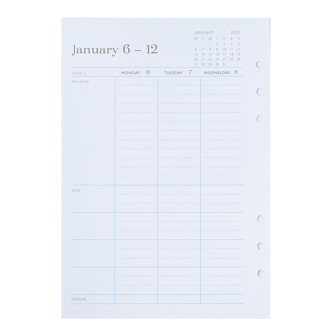 Personal Portfolio Planner Refill Insert (2025 Calendar Year)