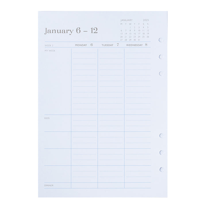 Personal Portfolio Planner Refill Insert (2025 Calendar Year)