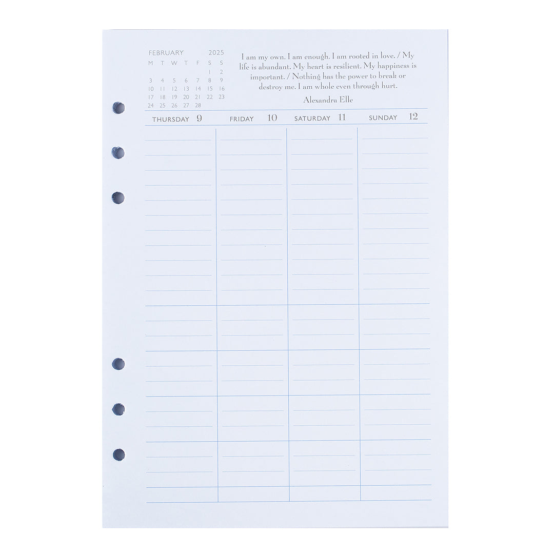 Personal Portfolio Planner Refill Insert (2025 Calendar Year)