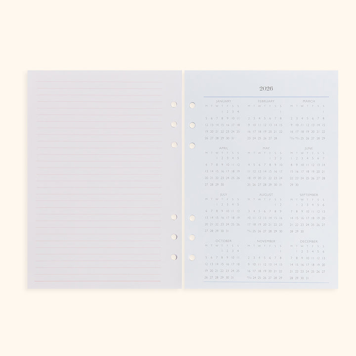 A5 Inserts for Weekly Planner Personal Portfolio 2026