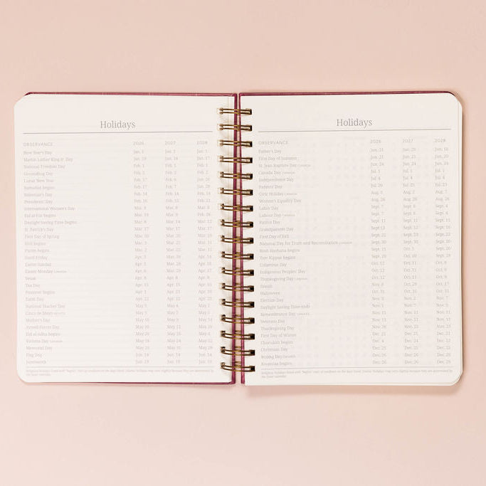 2026–27 Desktop Spiral 18-Month Planner