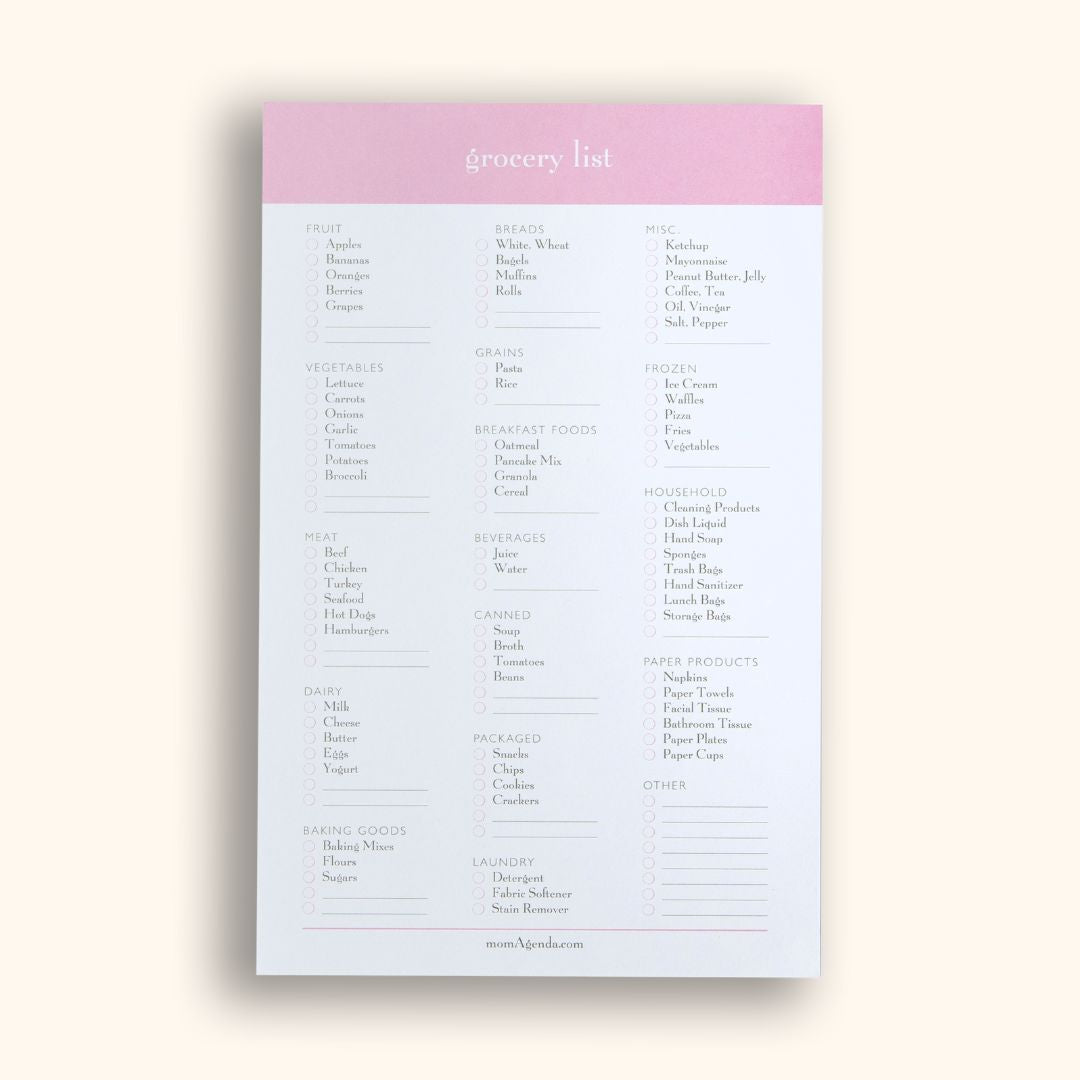 Grocery List Notepad