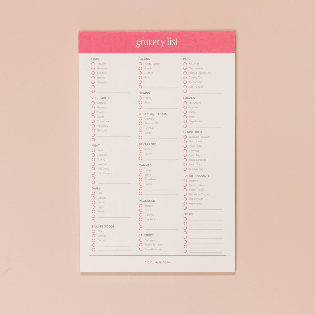 Grocery List Notepad