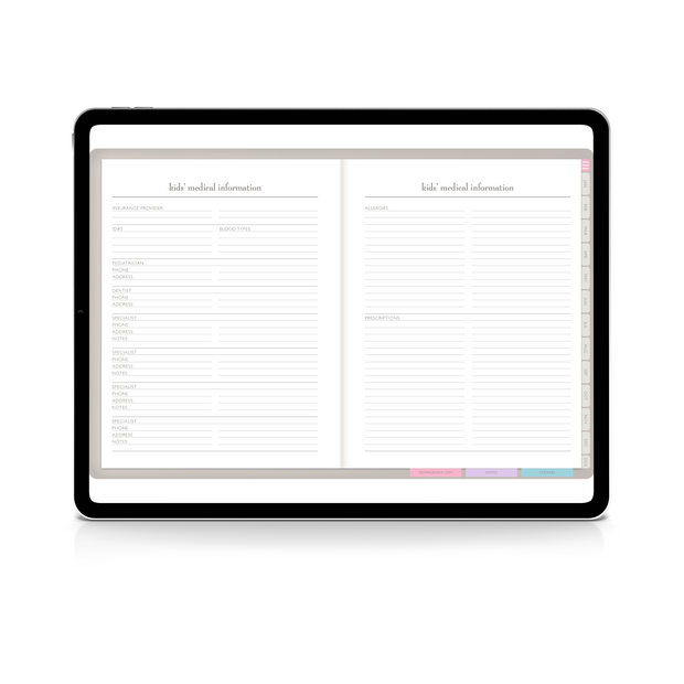 NEW!! Digital momAgenda Planner January - Dec 2025 | Best Digital Planner for Moms | iPad & Android Compatible