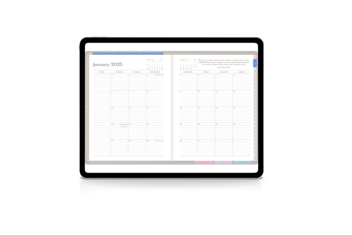 Digital momAgenda 2025 Calendar Year Planner | iPad & Android Compatible