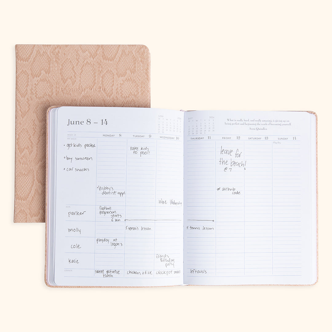 Mom Agenda Desktop 18-Month Planner 2025–26