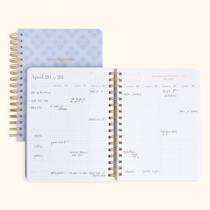 momAgenda Desktop Spiral 18-Month Planner 2025–26