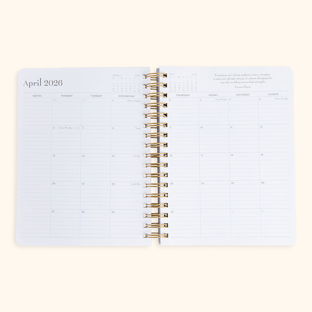 momAgenda Desktop Spiral 18-Month Planner 2025–26