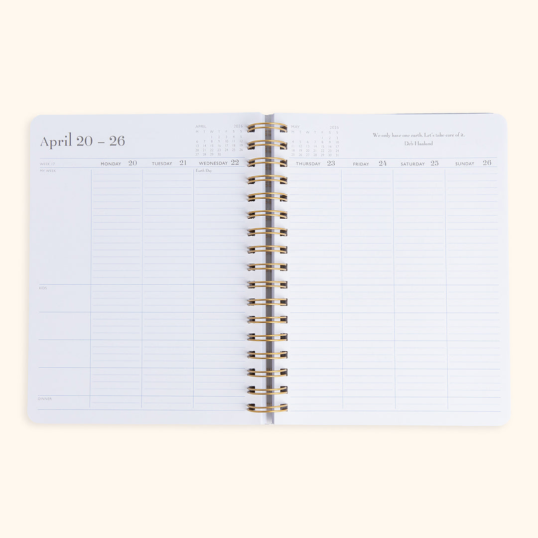 momAgenda Desktop Spiral 18-Month Planner 2025–26