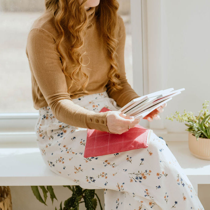 Warm Ruby Grid Planner Pouch