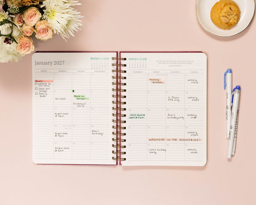 2026–27 Desktop Spiral 18-Month Planner