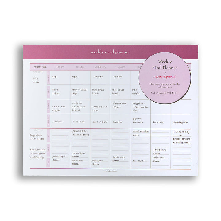 Weekly Meal Planner Notepad