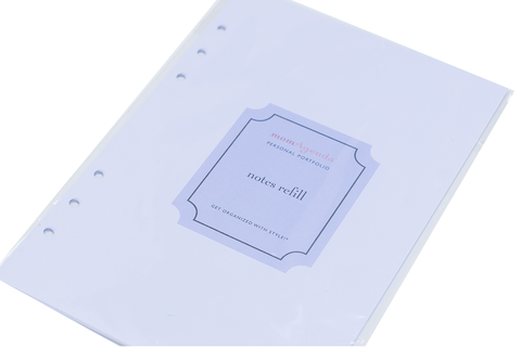 NEW A5 Personal Portfolio Meal Planning, To Do & Notes Refills