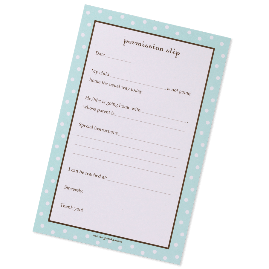 Permission Slip Pad | momAgenda