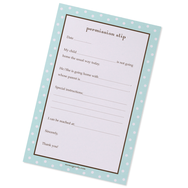 Permission Slip Pad | momAgenda