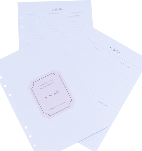 NEW A5 Personal Portfolio Meal Planning, To Do & Notes Refills