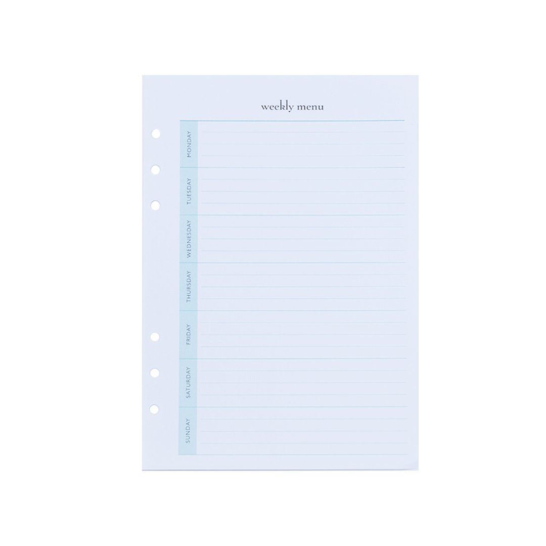 A5 Refills for Meal Planning, To-Do Lists & Notes