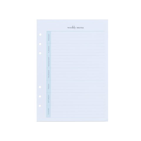 NEW A5 Personal Portfolio Meal Planning, To Do & Notes Refills